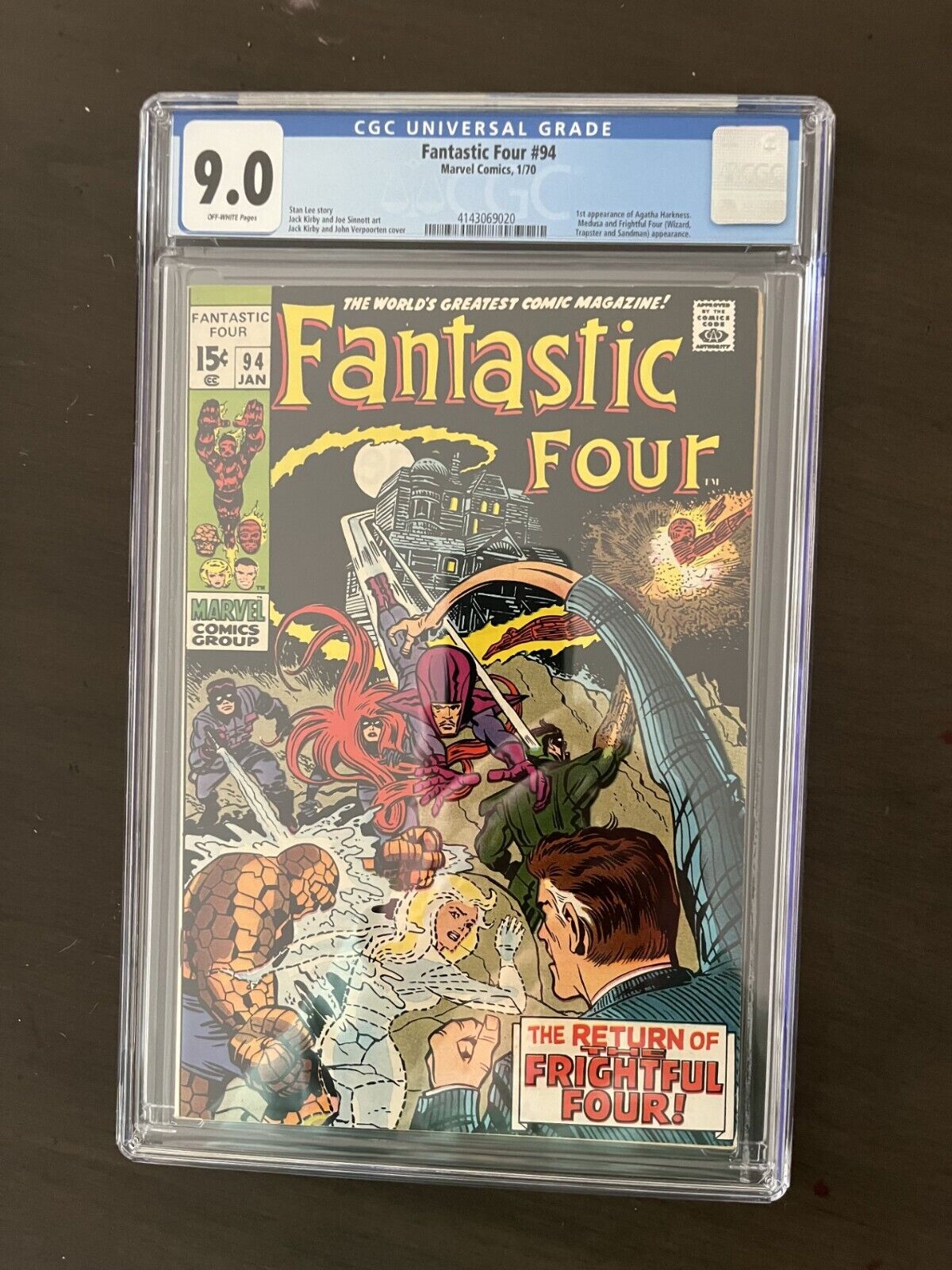 Fantastic Four  94 From 1970 1st Appearance Agatha Harkness CGC 90 VFNM