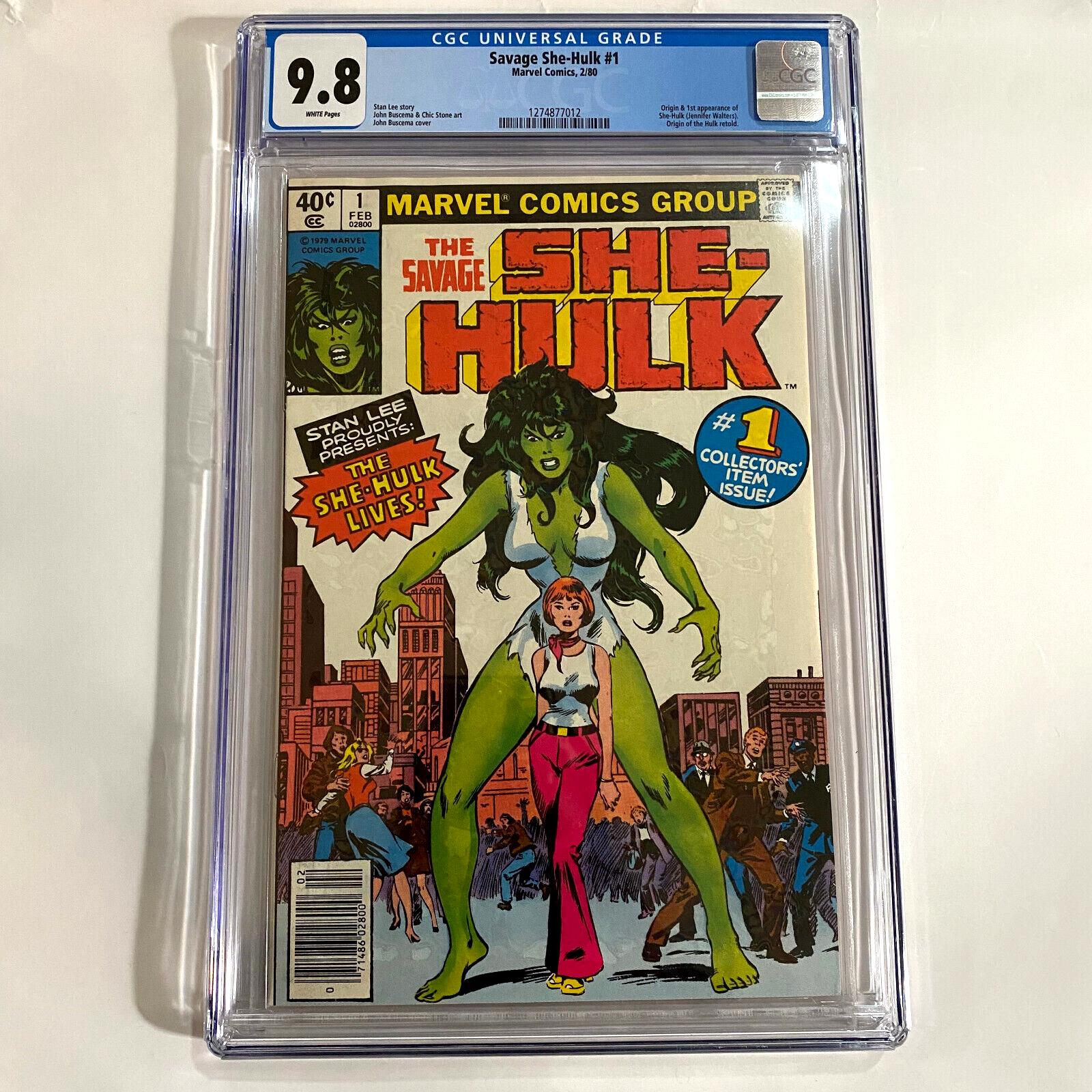 Savage SheHulk 1 CGC 98 1980 1st Appearance Jennifer Walters Newsstand