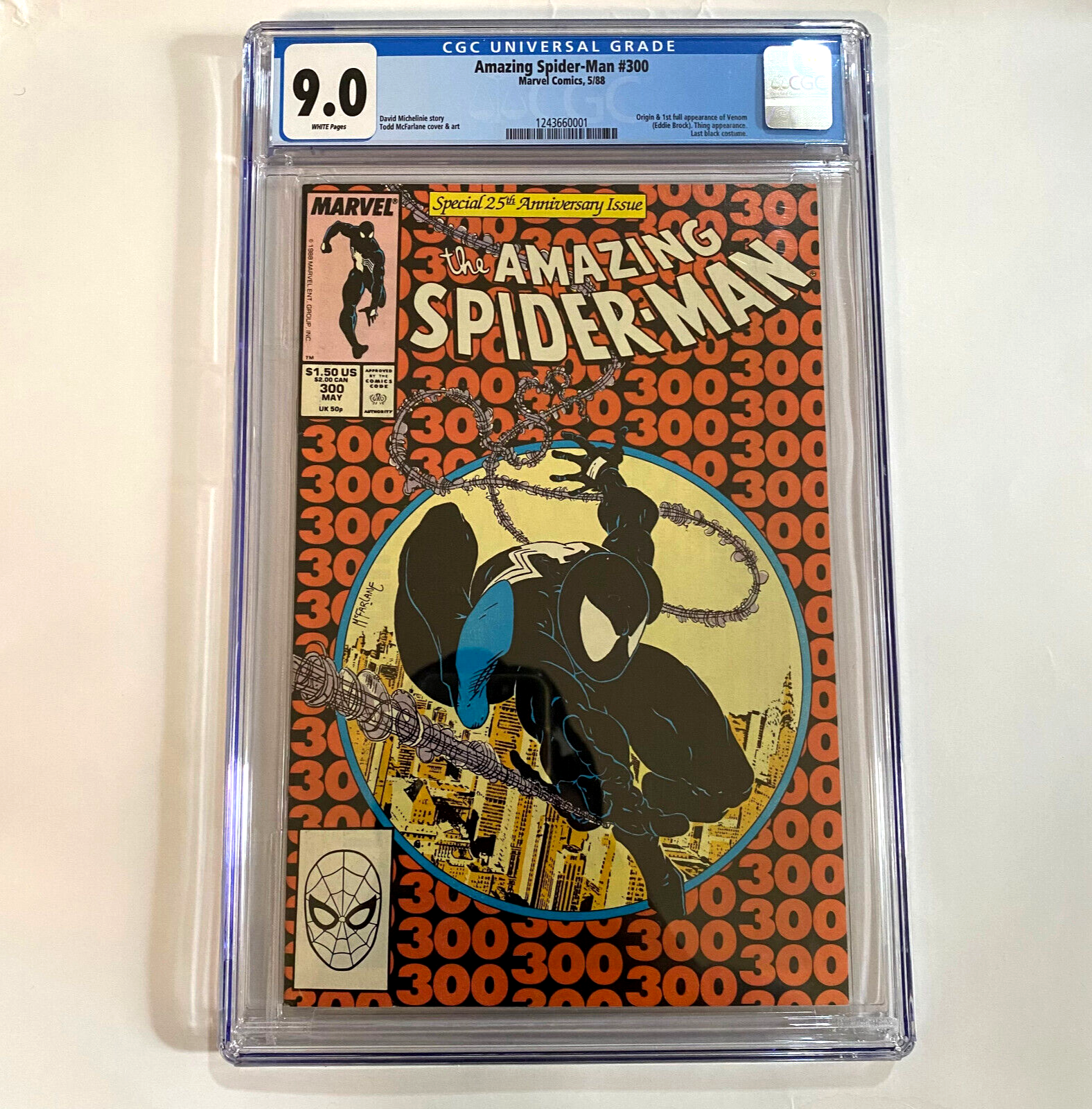 AMAZING SPIDERMAN 300 CGC 90 WHITE PAGES ORIGIN  1ST APPEARANCE OF VENOM